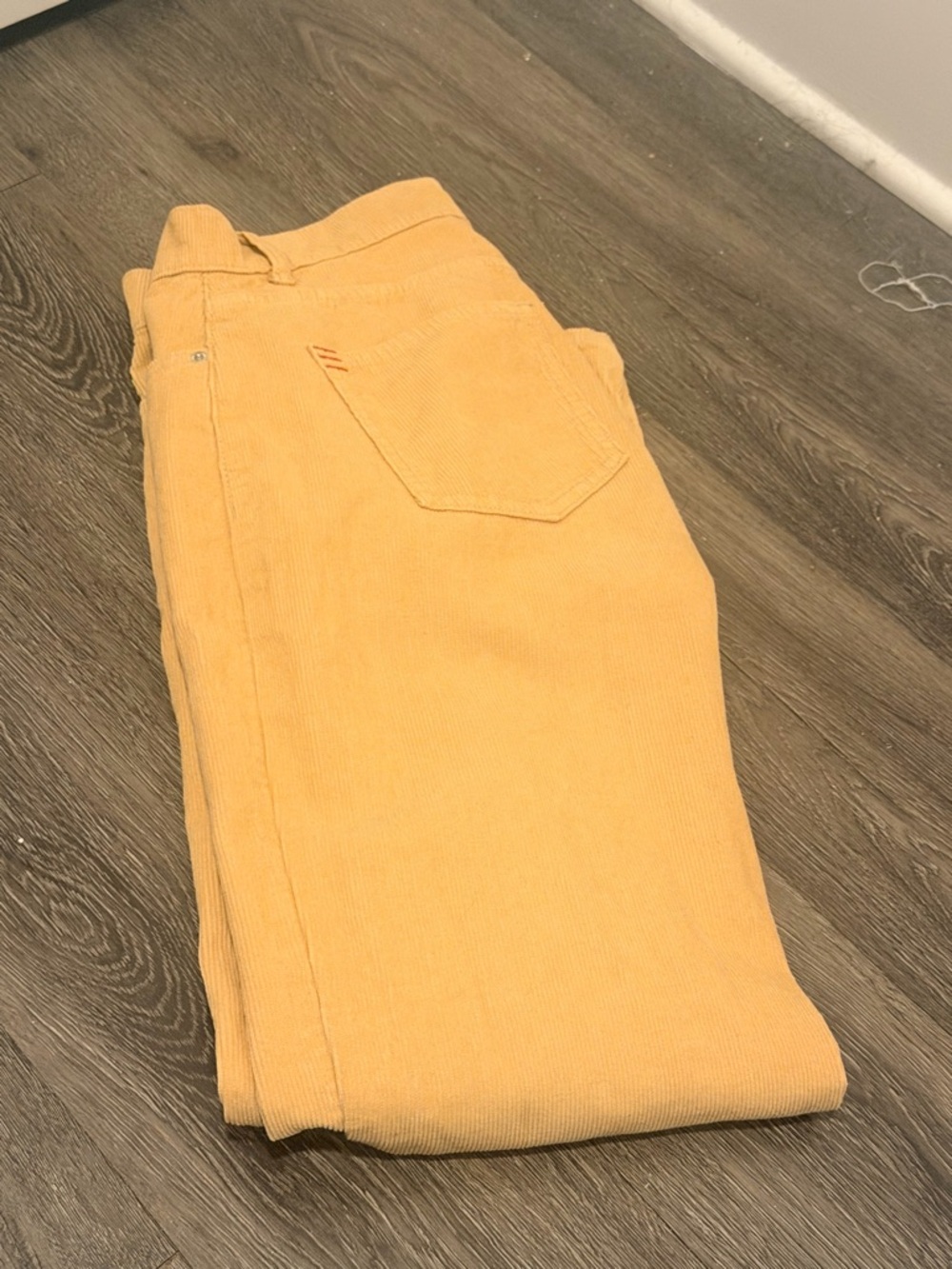 BDG Straight Leg Corduroy Pants in Mustard Yellow